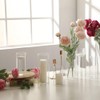 PNJHDZ 24 Pcs White Pillar Candles and Glass Candle Holders,