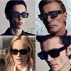 Teumire Thick Square Frame Sunglasses for Women Men Trendy Chunky