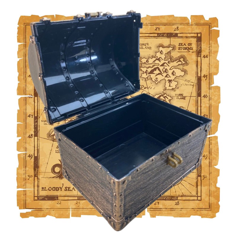 cobalt planet Treasure Box with Key Retro Design Padlock Trinket