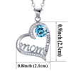 UEUC I LOVE YOU Mom Love Heart Necklace,925 Sterling Silver