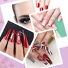 150 Pcs Clear Nail Swatch Sticks with Ring, Fan Shape