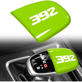 TOOLEPIC for Dodge Challenger Charger Durango Accessories 2015-2024 - Gear Shift Knob Trim Cover- ABS Plastic with 392 Style Printed Surface, Perfect for Decoration - Sublime Green