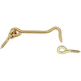 National Hardware N118-158 V2001 Hooks and Eye in Solid Brass