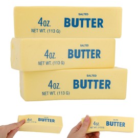3pcs Butter Stick Squishy Toys, Ultra Soft Slow Rising Food Shaped Squeeze Fidget Toys for Anxiety Relaxation Perfect for Kids & Adults Party Favors & Birthday Gifts