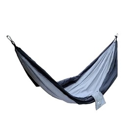 CLUTCH OUTDOORS Portable, Lightweight & Breathable Camping Hammock, Black/Silver, Medium