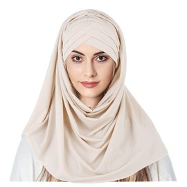 ITODA Islamic Hat, Turban Hat, Hijab, Women's, Middle East, Muslim Cap, Spring, Summer, Autumn, Winter, UV Protection, Windproof, Bandana Cap, Inner, Simple, Plain, Muslim Hat, Worship, Prayer,