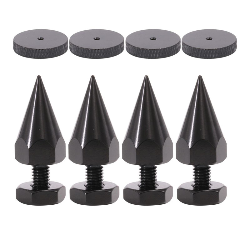 Flushbay 4-Piece Set Speaker Spike M6 Black Audio Speaker Insulator