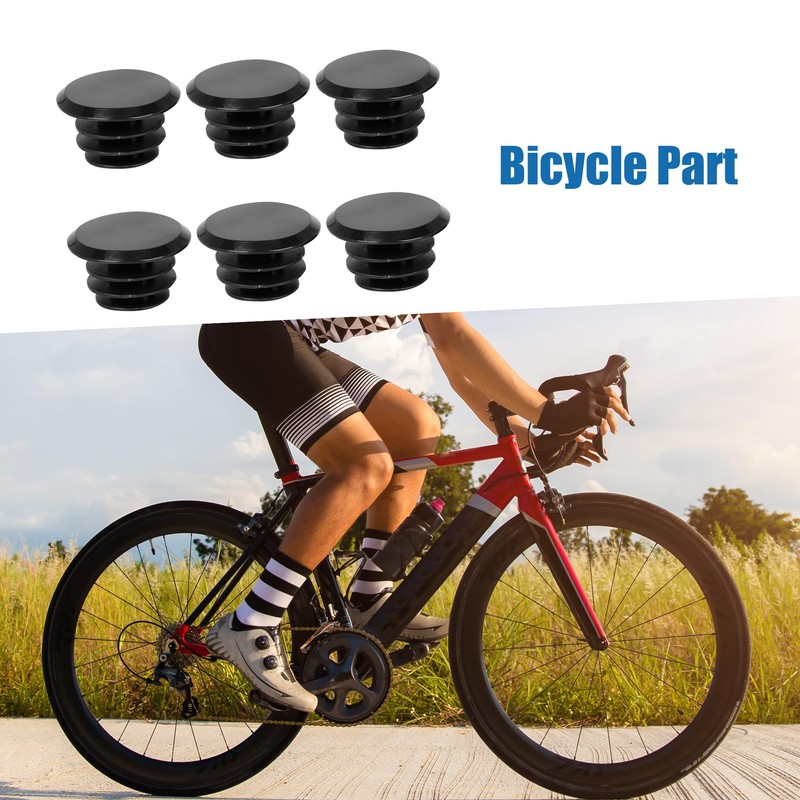 A ABSOPRO Bike Handlebar Bar Plastic End Plugs Caps Locking