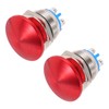 METALLIXITY 2PCS 3A 19MM 3/4" Momentary Mushroom Head Push Button