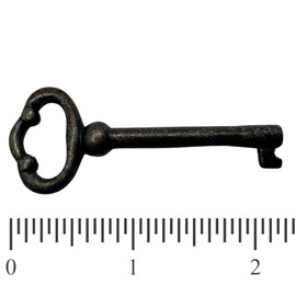 Universal Skeleton Key: Brass Reproduction for Cabinets, Curio, Jewelry Boxes, Desk, and More - Pack of 1 - KY-2 (Antique Brass, Set of 1)