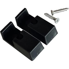 for Shower Door Wall Jamb Bumper Guide Black Equipped with 2 Screws Pack of 2