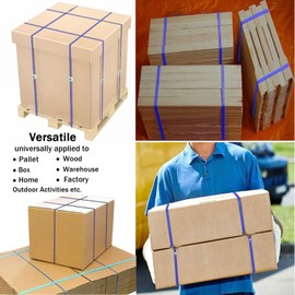 NEWANRAN Plastic Packaging Banding Strapping Kit, 1/2" x 500' Polypropylene Straps & 100 Buckles, Blue