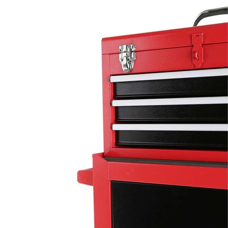3-Drawer Rolling Tool Chest with Wheels, Removable Portable Top Box