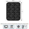 DIVCHI 12 Cups Muffin Tray - Nonstick BPA Free &