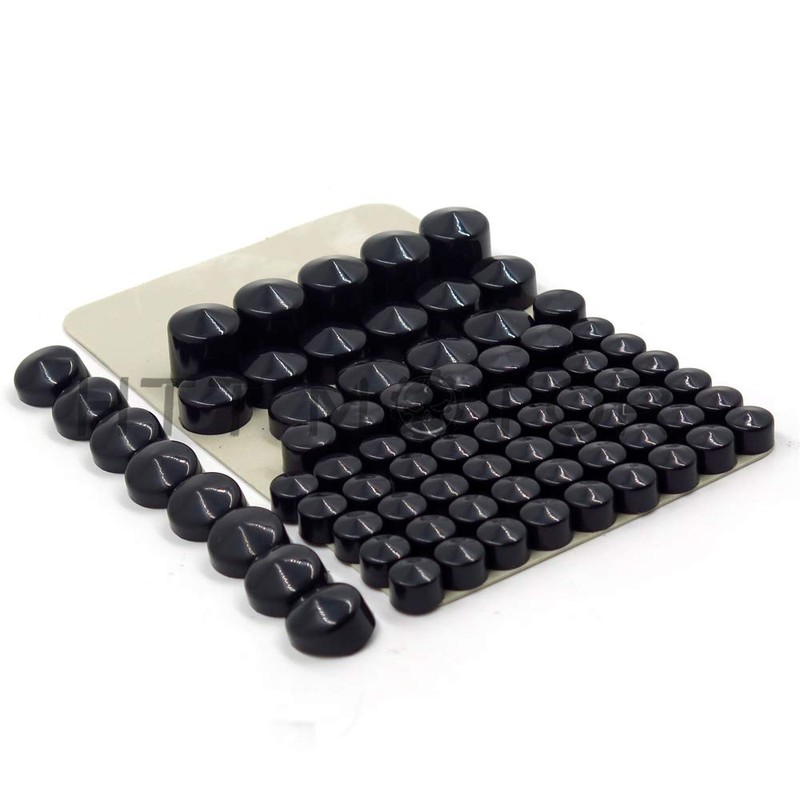 HTTMT MT247-003-BK Black Bolts Toppers Caps Compatible with 1991-2012 Harley