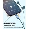 iMangoo for Apple Lightning Headphones MFi-Certified Wired Earbuds Blue |