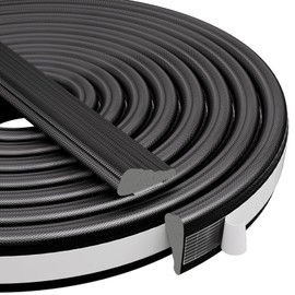 Wedge-Shape Window Weather Stripping Door Frame Seal Strip 2Pcs×196" Black,Upgrade Black Foam,Soundproofing,Draft Stopper,Winter Insulation,Noise Blocker, Gap Filler for Exterior Front Door Side