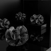 Large Chiffon Fabric Hair Clips, Large Size Black Fabric Ribbon