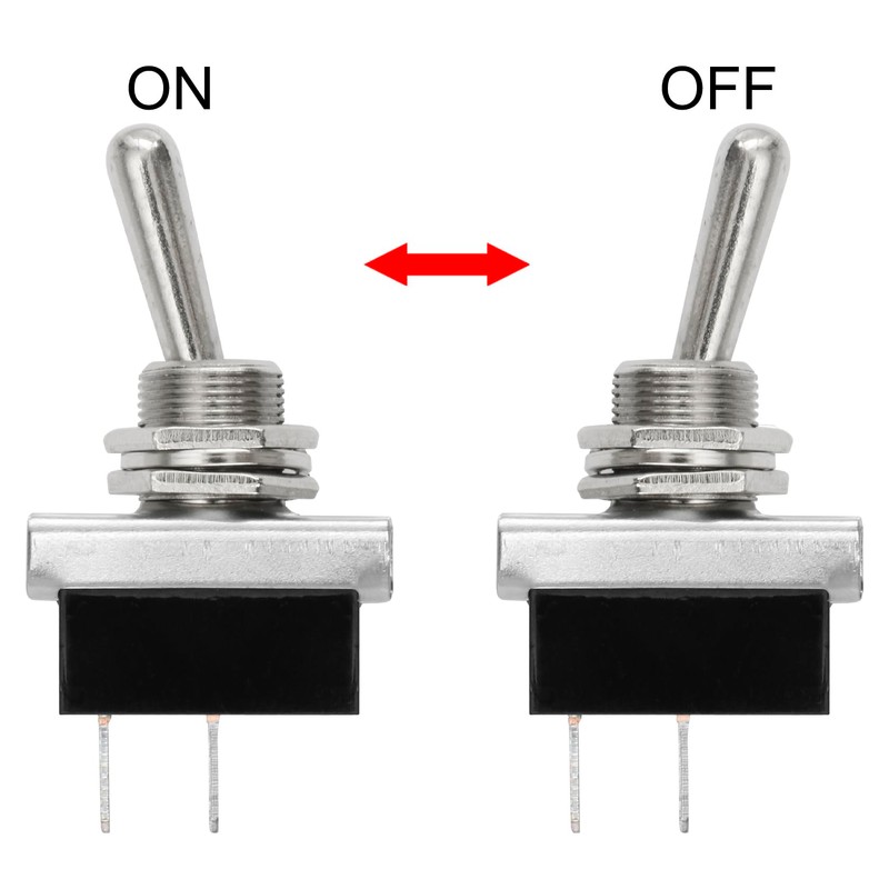 Heschen Metal Toggle Switch Flick Flip, KN3D-101, 12V 25A On/Off