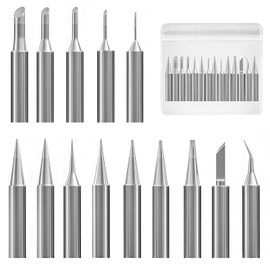 GD HUA Pack of 14 900 m Soldering Tips, Soldering Iron Tips, Soldering Tips Reactivator, Copper Core Plating Soldering Iron Tip, Replacement Soldering Tips for Soldering Stations, Welding Machines