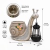 Solar Snail Planter Statue for Garden – Outdoor Resin Decor