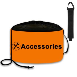 UNXMRFF 1-Pack Orange RV Sewer Hose Storage Bags with Drawstring Mesh Top for RV Storage And Organization, Waterproof Accessories Bag for Garden Fresh Water Hoses Electrical Cords Camper Tools
