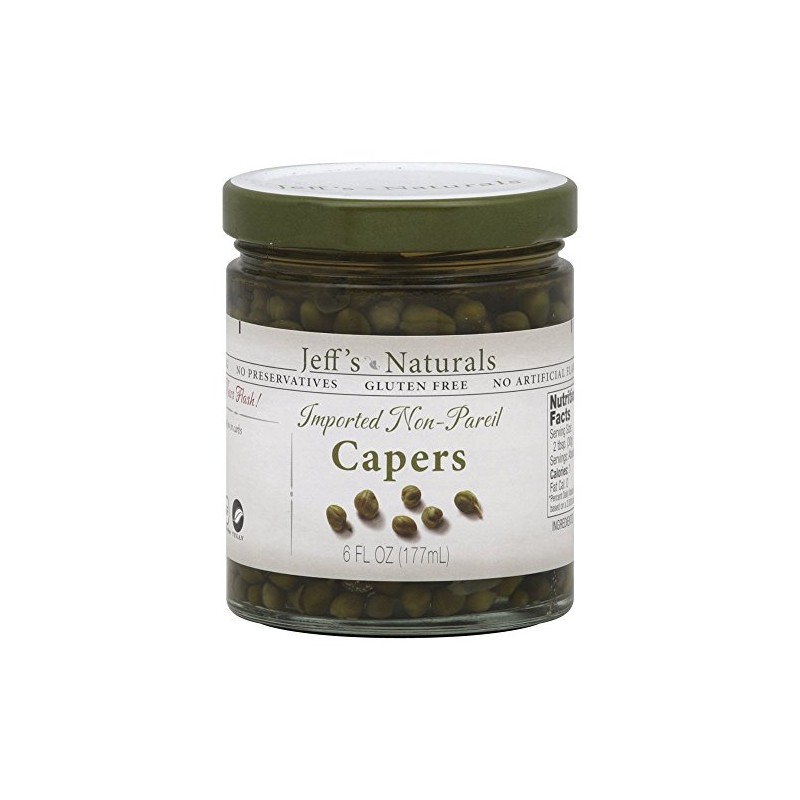 Jeffs Natural Imported Non Pareil Capers, 6 Ounce - 6
