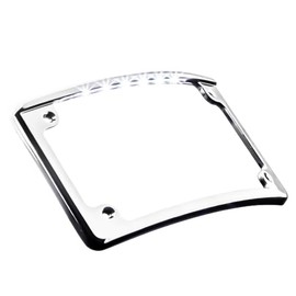 Eagle Lights Curved LED License Plate with Light for 2006-2023 Harley Davidson Motorcycles - Chrome