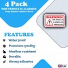 4-Pack - This Vehicle is Alarmed & Immobilised Vinyl Car
