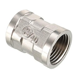 sourcing map Brass Pipe Fitting Coupling 1/2 PT Female Thread Straight Rod Adapter