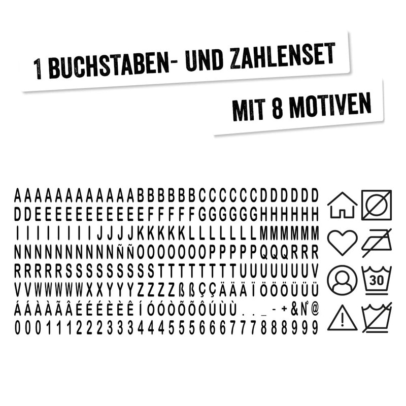 Trodat 7 Stamps for Marking Personal Items, Stamp Set to