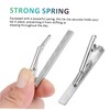 Homoyoyo 4Pcs Tie Clips for Men Classic Silver Clip On