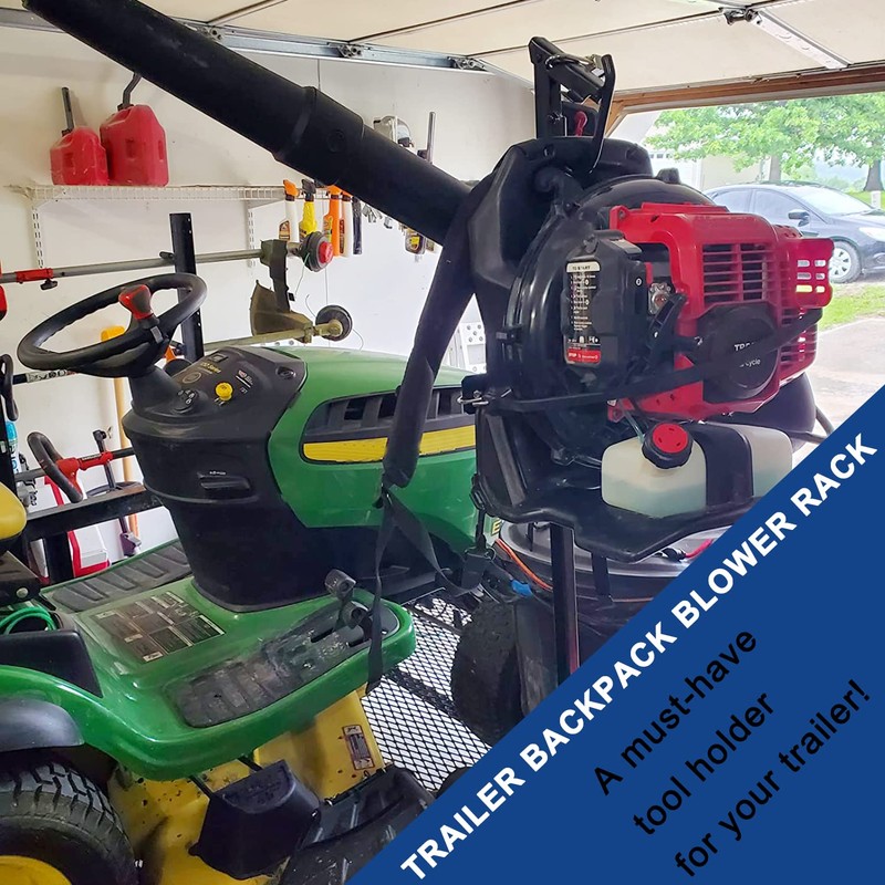ELITEWILL Trailer Backpack Blower Holder Rack Compatible with Open Lawn