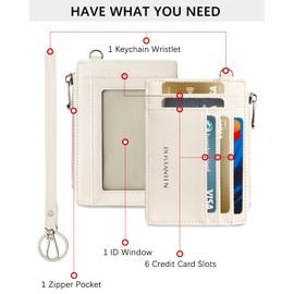 BOSTANTEN Small Wallet For Women RFID Leather Credit Card Holder Slim Wristlet Keychain Wallet With Zipper Pocket