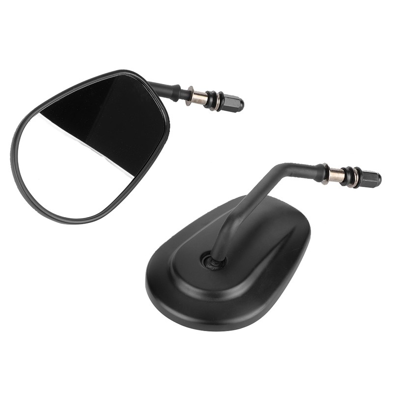 2PCS Motorcycle Motorbike Modified Oval Rearview Mirror Reflective Rear View
