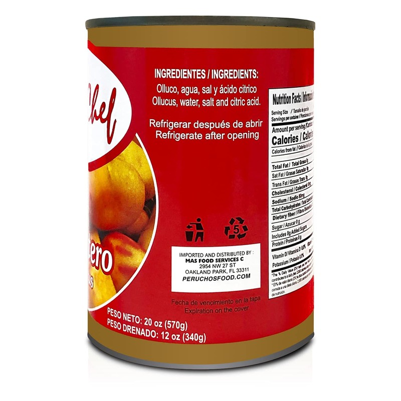 Peruchef Olluco Entero en Lata | Whole Ollucus from Peru