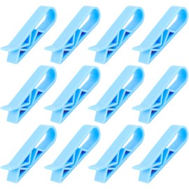 12 Pack Blue Trash Bag Clips for Trash Bags, Practical Trash Bag Holder Clips, Nonslip Plastic Bag Holders for Tote Bag Trash Can, Plastic Trash Can Bag Clips