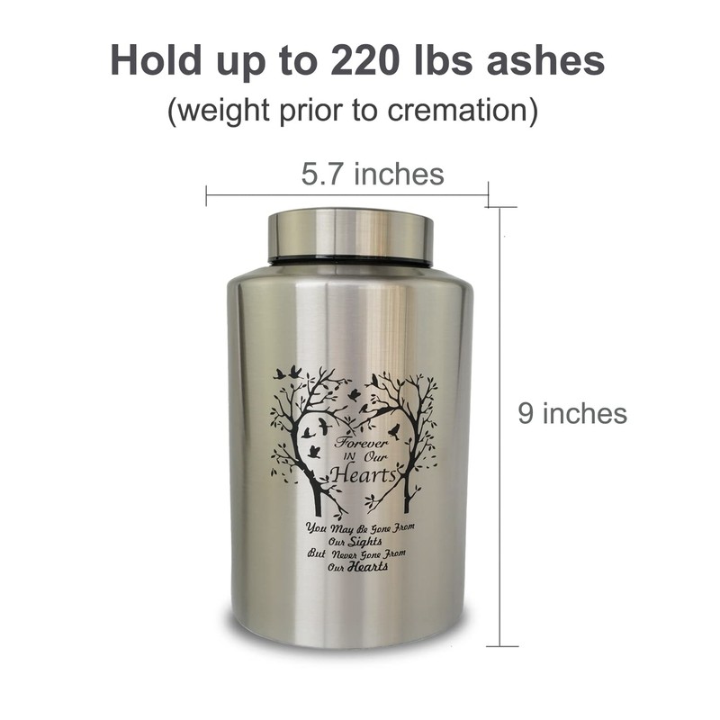 220 lbs Large Urns for Adult Male Female Ashes, Decorative