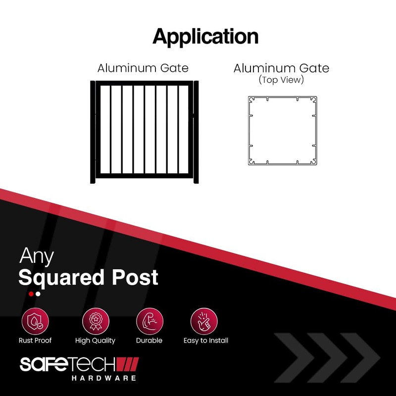 Safetech Hardware MegaKlik Self Closing Gate Hinges | Self-Aligning Heavy