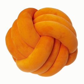 Petrella Knot Pillows Ball Round Throw Pillows Home Decor Cushion Decorative Aesthetic Throw Pillows，Orange 8inch