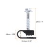sourcing map 10pcs Single Coaxial Cable Clips 1/4" (6mm) Screw