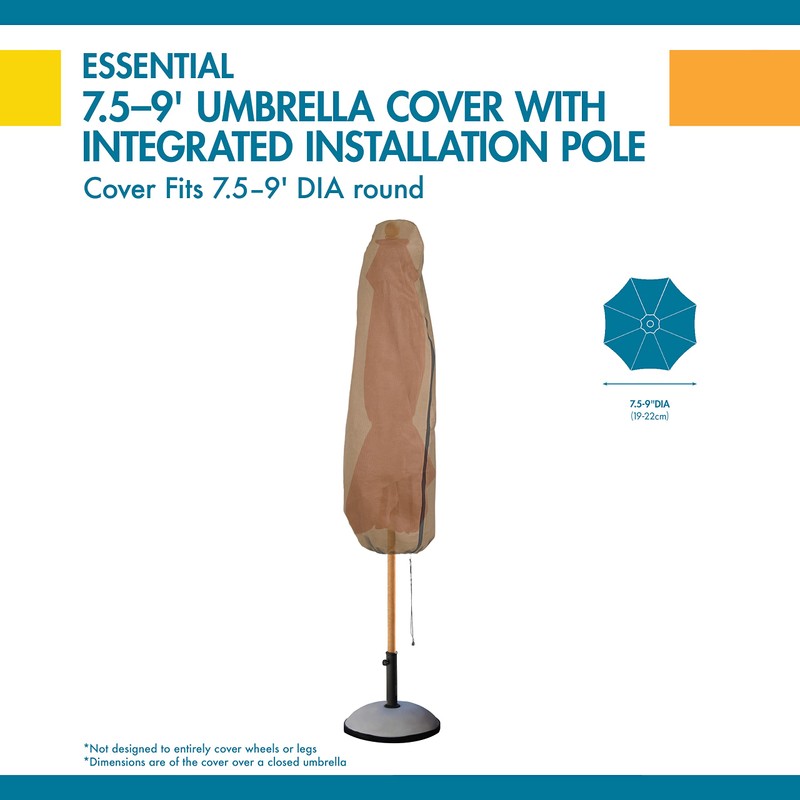 DUCKCOVERS Essential Water-Resistant 9 Foot Umbrella Cover, patio umbrella cover