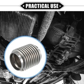 X AUTOHAUX Car Exhaust Flexible Pipe, 2.5"x3.94" Universal Stainless Steel