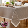 Fantastshop Checkered Tablecloth Rectangle - Cotton Linen Fabric Plaid Buffalo