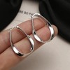YCYG 925 Silver Mobius Ring Earrings, Medium Size 33mm x