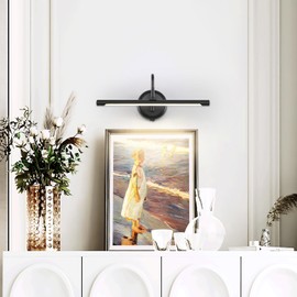 ECOBRT Modern Wireless Picture Lights (Black, Battery Operated)