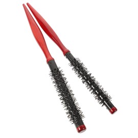 Baluue 2Pcs Round Blow Drying Brush Lightweight Static Hair Brush with Wooden Handle for Effortless Styling and for Travel and Daily Use