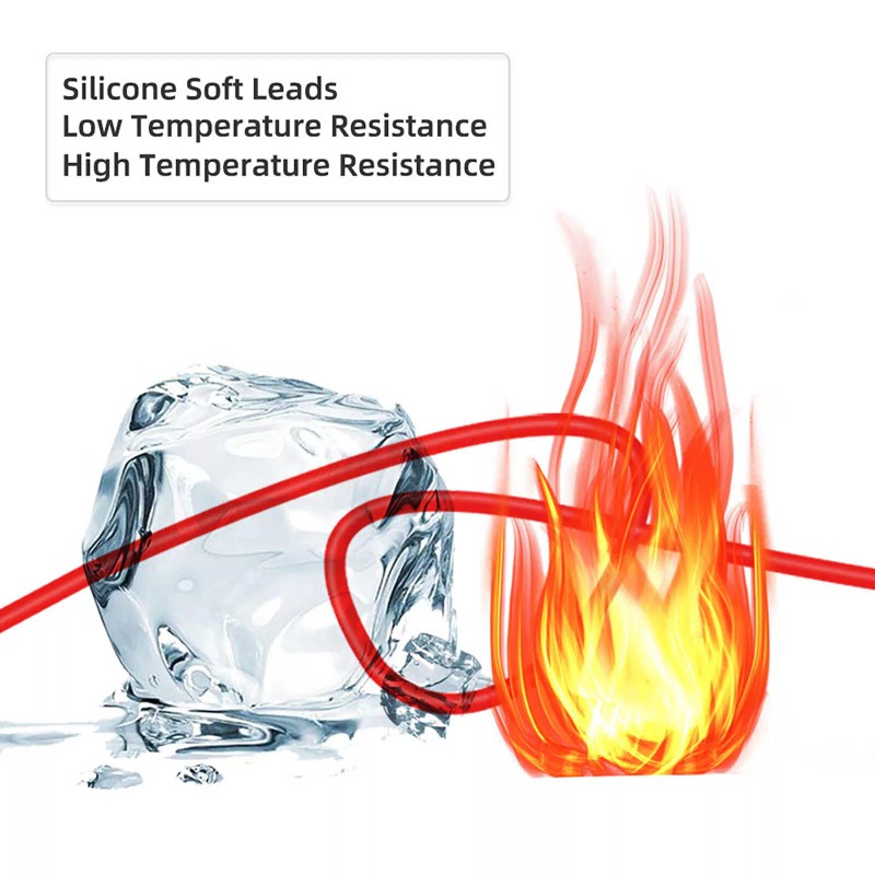 Peakelect Silicone Multimeter Test Leads Kit with Gold-Plated Precision Sharp