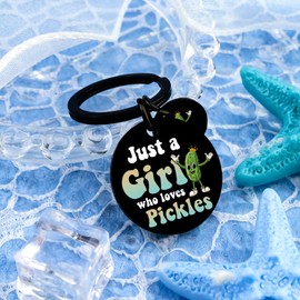 Pickle Gifts Cool Pickle Keychain Pickles Stuff for Girls Women Pickles Themed Gifts for Friends Teens Party Favors Birthday Thanksgiving Christmas Presents For Her Cute Girls Support Accessories