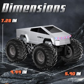 Innofans Remote Control Car, 1:16 RC Cars Scale All Terrain Electric Vehicle, LED Lights Car Toys Monster Trucks, Brithday Gift for Boys Girls & Adults